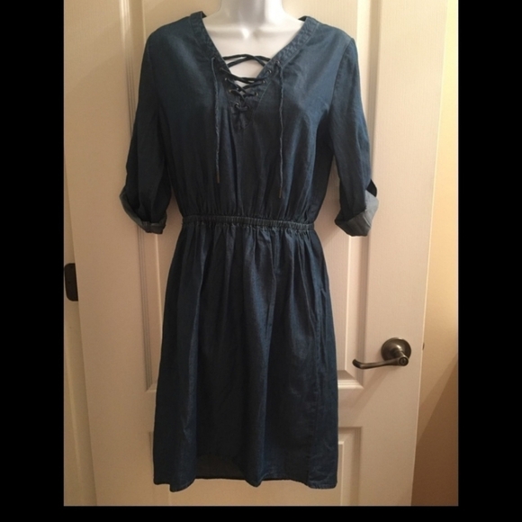 Mossimo Dark Chambray Dress‎ - Picture 1 of 5
